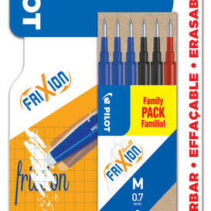 Pilot Pack de 6 Recambios para Frixion Ball y Frixion Clicker - Punta de Bola Redonda 0.7mm - Trazo 0.4mm - Colores: 3x Azul