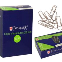 Bismark Pack de 100 Clips Nº1.5 28mm - Niquelados