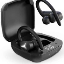 Ksix Sport Buds 2 Auriculares Deportivos Bluetooth 5.1+EDR con Microfono - Autonomia hasta 16h con Estuche - Control Tactil - Estuche de Carga