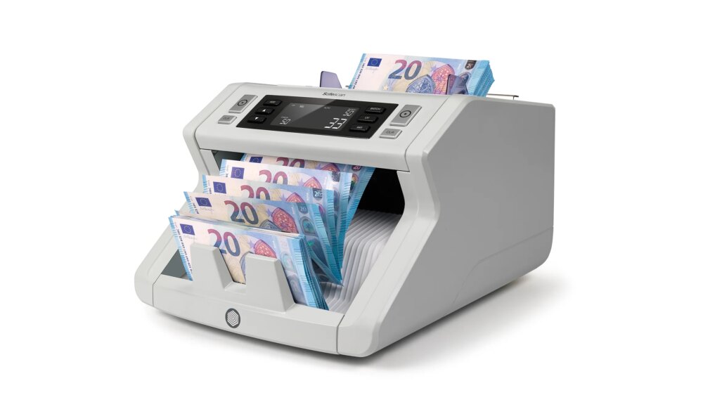 Safescan 2250 Contadora de Billetes - Capacidad hasta 300 Billetes - 1000 Billetes por Minuto - Deteccion de Billetes Falsos