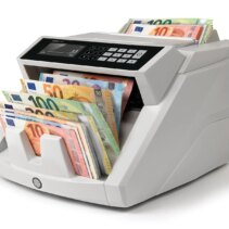 Safescan 2465-S Contadora de Billetes - Puede Contar Billetes de Euro Mezclados - Capacidad hasta 300 Billetes - 1000 Billetes por Minuto - Deteccion de Billetes Falsos