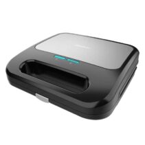 Cecotec Rock?nToast 3 in 1 Sandwichera 800W - Capacidad para 2 Sandwiches - 3 Placas Intercambiables con Revestimiento de Piedra RockStone - Acabados en Acero Inoxidable