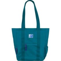 Oxford Tote B-Trendy Bolso de Mano - Bolsillo Frontal y Laterales - Compartimento para Portatil/Tablet - Cierre de Cremallera - Tamaño 34x31x12cm - Color Aqua