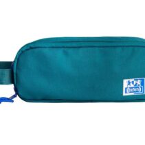 Oxford B-Smart Estuche Portatodo - 3 Compartimentos - Asa Lateral - Fabricado en Material Reciclado - Color Aqua