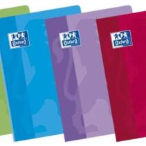 Oxford Classic Pack de 10 Libretas Grapadas Formato A4 Cuadriculado 4x4mm - 48 Hojas con Margen - Tapa Blanda Plastificada - Colores Surtidos