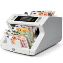 Safescan 2265 Contadora de Billetes - Puede Contar Billetes de Euro y Libras Esterlinas Mezclados - Capacidad hasta 300 Billetes - 1200 Billetes por Minuto - Deteccion de Billetes Falsos