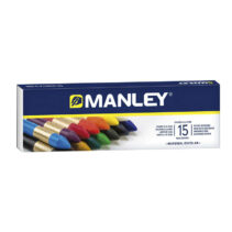 Manley Pack de 15 Ceras Blandas de Trazo Suave - Ideal para Gran Variedad de Tecnicas y Aplicaciones - Fabricacion Artesanal - Amplia Gama de Colores - Colores Surtidos