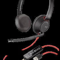 Plantronics/Poly Blackwire C5220 USB-A Auriculares con Microfono - Cancelacion de Ruido - Diadema Metalica Acolchada - Almohadillas de Piel Sintetica - Controles en Cable