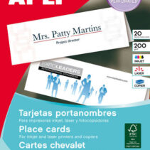 Apli Tarjetas Portanombres Microperforadas 200g 10 Hojas