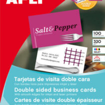 Apli Tarjetas de Visita Doble Cara Mate 320g 20 Hojas