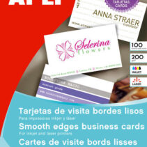 Apli Tarjetas de Visita Cantos Rectos Mate 200g 15 Hojas