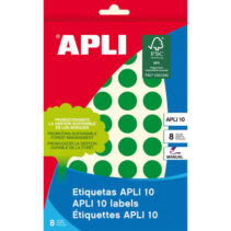 Apli Etiquetas 10 Verdes Ø 16mm 8 Hojas