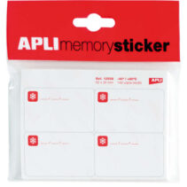 Apli Memory Sticker Pack de 140 Etiquetas Especial para Congelar 50x30mm - 35 Hojas x 4 Etiquetas - Cantos Romos - Adhesivo Removible Resistente hasta -40º - Color Blanco