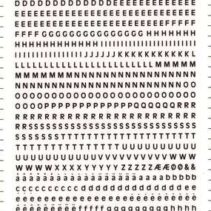 Apli Letras y Numeros Transferibles Super 3mm 997 Caracteres - Negros Brillantes