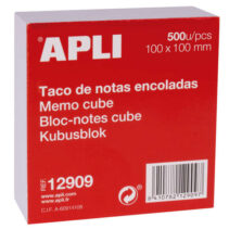 Apli Taco de Notas 100x100 - 500 Hojas - Adhesivo - Blanco