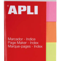 Apli Pack de 160 Indices Adhesivos de Papel 50x20mm - 40 Hojas por Color - Facil de Despegar - Organiza Tus Documentos - Colores Amarillo