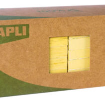 Apli Notas Adhesivas Recicladas Classic 75x75 - 12 Blocs de 100 Hojas - Adhesivo de Calidad - Papel Reciclado - Amarillo