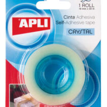 Apli Cinta Adhesiva Crystal - 19mm x 33m - Transparente y Resistente