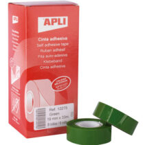 Apli Cinta Adhesiva Polipropileno 19mm x 33m - Resistente al Desgarro - Facil de Cortar - Adhesivo de Alta Calidad - Color Verde