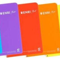 Enri Plus Cuaderno Espiral Formato Cuarto Pautado 3.5 con Margen - 80 Hojas 90gr - Cubierta de Plastico - Colores Surtidos