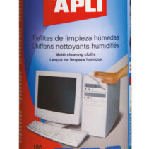 Apli Toallitas Humedas Anti-Estaticas - 100 Unidades - Limpieza y Mejora Del Rendimiento de Equipos Electronicos