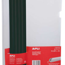 Apli Pack de 5 Encuadernadores Deslizantes 10 x 297mm con Funda Transparente - Ranura para Facil Insercion de Hojas - Capacidad para 100 Hojas - Color Negro