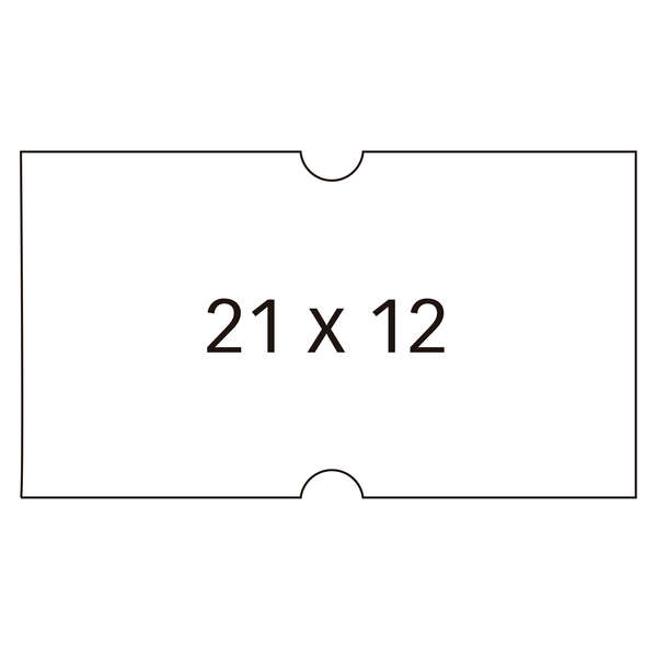 Apli Etiquetas Blancas para Maquinas Etiquetadoras de Precios de 1 Linea - Tamaño 21x12mm - Pack de 6 Rollos con 1000 Etiquetas Cada Uno - Adhesivo Permanente con Cantos Rectos - Compatibles con Etiquetadoras Apli Modelo 101418 y 101948