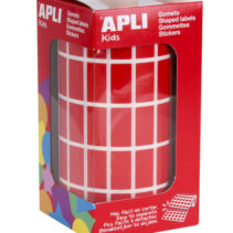 Apli Gomets Rectangulares Rojos - 20x10mm - 59 Hojas Pretroqueladas - 3540 Gomets por Rollo - Ideal para Actividades Infantiles - Cumple Normas de Calidad y Seguridad