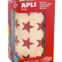 Apli Gomets Estrella 19.5mm - 1416 Unidades por Rollo - Adhesivo Permanente - Ideal para Actividades Infantiles