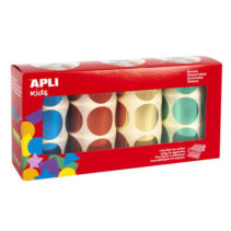 Apli Gomets Redondos Metalizados Ø 33mm - Pack de 4 Rollos (Amarillo