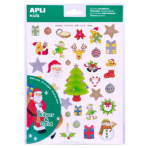 Apli Gomets Tematicos Navidad - 99 Gomets en 3 Hojas - Ilustraciones Educativas - Adhesivo Removible - Tinta Oro y Plata - Normas EN-71 y FSC - ECF - 100% Reciclables - Color Oro y Plata