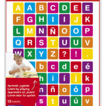 Apli Gomets Tematicos Letras - 12 Hojas (840 Gomets) - Adhesivo Removible - Ideal para Aprendizaje de Lectura y Escritura - Adhesivo Base Agua - Libre de Disolventes - Color Variado