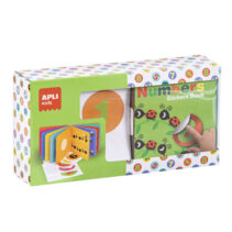 Apli Libro de Pegatinas Educativo Numeros - Tamaño 100x100x40 - 10 Paginas de Carton Rigido 3mm - 5 Hojas de Gomets Removibles - Alto Valor Didactico - Diseño Infantil y Colorido - Resistente y Facil de Manejar