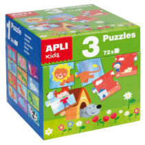 Apli Puzles Educativos - 24 Piezas de 7x7cm - Desarrollo de Habilidades y Capacidades - Tematicas: Animales