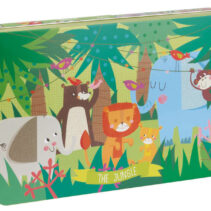 Apli Kids Puzzle Tematica La Jungla de 24 Piezas de 8x8cm - Caja Metalica Rectangular - Facil Manejo - Desarrollo de Habilidades - Diseño Exclusivo de Martina Hogan - Recomendado para Niños a partir de 3 Años