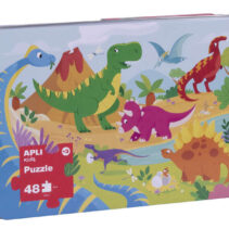 Apli Kids Puzle Dinosaurios - 48 Piezas de 5.5x6cm - Caja Metalica Rectangular - Diseño Exclusivo Infantil