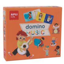 Apli Domino Music de la Coleccion Expressions - 28 Piezas Tematicas de Musica - Facil Manejo para Niños - Carton de 2mm con Acabado Mate E Indiana - Alto Valor Didactico - Recomendado a Partir de 3 Años - Colorido