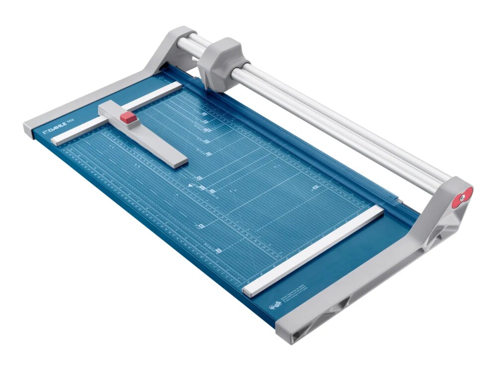 Dahle 552 Cizalla Profesional de Rodillo Formato A3 - Capacidad 20 Hojas - Cuchilla Circular Autoafilable de Acero - Dos Topes Angulares