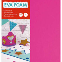 Apli Goma Eva Fluorescente - Medida A4 - 4 Hojas - Fucsia