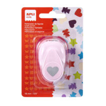 Apli Perforadora de Papel en Forma de Corazon - Figura de 16mm - Deposito de Restos de Papel - Ideal para Scrapbooking