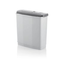 Dahle PaperSAFE 60 Destructora de Papel Manual Corte en Tiras P-2 - Destruye hasta 6 Hojas a la Vez - Capacidad de la Papelera 11L - Apta para Papel y Tarjetas - Color Blanco/Gris