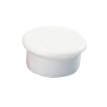 Dahle 95513 Pack de 10 Imanes para Pizarra Blanca - Diametro de 13mm - Color Blanco