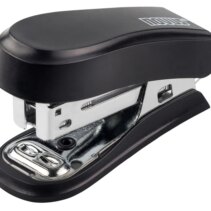 Novus Mini Grapadora Compacta - Hasta 12 Hojas - Grapado Cerrado y Abierto - Incluye 320 Grapas - Color Negro