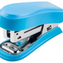 Novus Mini Grapadora Compacta - Hasta 12 Hojas - Grapado Cerrado y Abierto - Incluye 320 Grapas - Color Azul