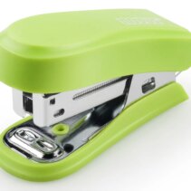 Novus Mini Grapadora Compacta - Hasta 12 Hojas - Grapado Cerrado y Abierto - Incluye 320 Grapas - Color Verde