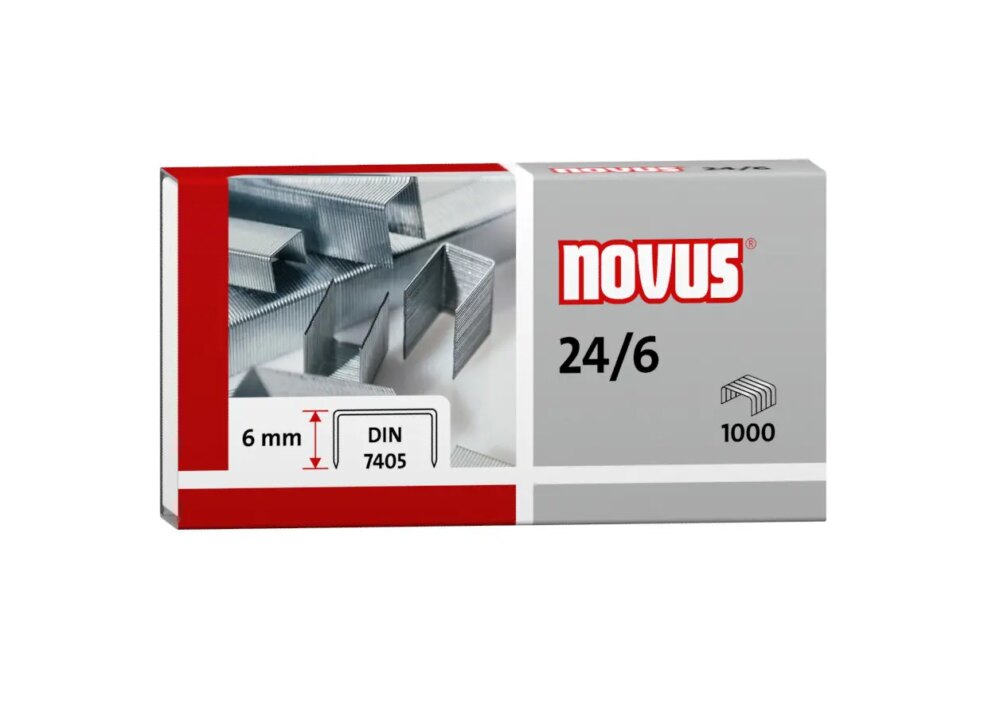 Novus 24/6 Din Caja de 1000 Grapas 24/6 Galvanizadas