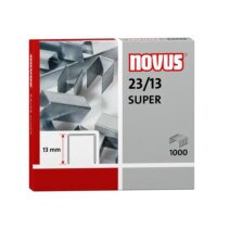 Novus 23/13 Super Caja de 1000 Grapas 23/13 Galvanizadas para Grapadoras de Gruesos