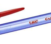 Bic Cristal Soft Boligrafos de Bola - Punta Media de 1.2mm - Trazo 0.45mm - Escritura mas Fluida - Color Rojo