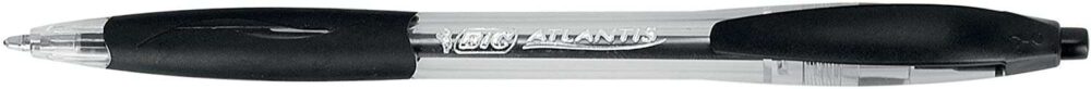 Bic Atlantis Classic Boligrafo Retractil - Punta de 1mm - Cuerpo Transparente con Grip - Color Negro