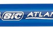 Bic Atlantis Soft Boligrafo Retractil con Clip Metalico - Punta de 1mm - Cuerpo Transparente con Grip - Color Azul